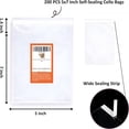 thumbnail image 3 of CCOCC 200 Count 5X7 Inch Clear Cellophane Plastic Bags,Resealable Self-Sealing Cello Bags Good for Cookies,Decorative Wrappers,Party Favors,Candy And More, 3 of 7