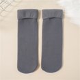 thumbnail image 4 of Women's Soild Color Thermal Mid Calf Socks, Fleece Lined Winter Socks, Ultra-Soft Plush Interior & Durable Outer Layer, 5 Pairs Value Pack for Cold Weather - Grey, 4 of 4