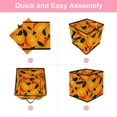 thumbnail image 6 of RATGDN Collapsible Fabric Cube Storage Bin with Double Handles for Living Room Bedroom Office Black - Orange Juice Fruit, 6 of 7