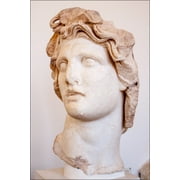 24"x36" Gallery Poster, Head of the god Helios, with the traites of Alexander the Great