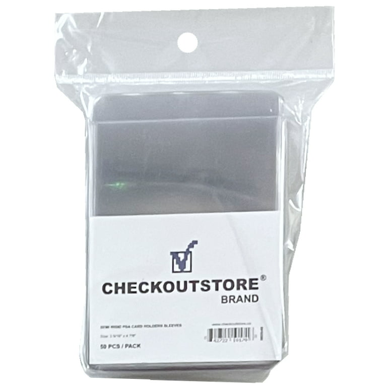 500 CheckOutStore Clear Semi Rigid Card Holders for PSA/BGS Grading (3 5/16 x 4 7/8 in)