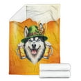 thumbnail image 2 of Best Siberian Husky Dad Proud Beer Lover Happy Oktoberfest Cozy Fleece Blanket Husky Dog Lover Gifts Warm Soft Throw Blanket - 02016, 2 of 5