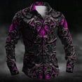 thumbnail image 1 of Camisa de moda para hombre, de manga larga, para fiestas, reuniones, noches, otoño, invierno, primavera y verano, camisa con solapa, 3D, rojo degradado, satinado, 1 of 6