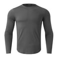 thumbnail image 6 of Gephdiin Compression Shirt Men Workout Shirts for Men Fitness Sports Quick Frying Long Sleeve T Shirt Tight Elastic Bottoming Top Mens Shirts Mens T-Shirts Polyester C M, 6 of 6