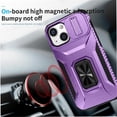 thumbnail image 2 of Funda para GANGXUN iPhone 13 Mini - Soporte metálico, Función magnética, Morado, 2 of 5