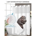 thumbnail image 6 of No Hook Shower Curtain with Snap-in Liner, Funny Hippos Waterproof Fabric Bathroom Curtains, Cute Art Fun Lovely Animals on Toilets Bath Curtains & Mesh Top Window 72"x78" Long, 6 of 9
