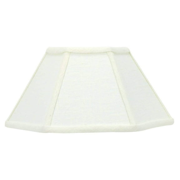White Linen 10 Inch Hex Chimney Style Lampshade (4.5x10x5.5)