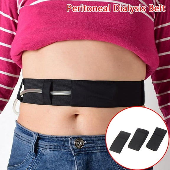 Black Peritoneal Dialysis Conduit Belt Adjustable Breathable Abdominal Support