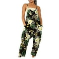 thumbnail image 2 of Women's Casual Loose Baggy Pocket Jumpsuit Fashion Playsuit Trousers Overalls Sling Jumpsuit, 2 of 6