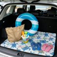 thumbnail image 2 of Qpednta Universal Trunk Liner 29"x39" All Weather Blue Turtle Cargo Mat, Non-Slip Polyester Carpet Machine Washable Dustproof Sand Mud Resistant Vehicle Interior Accessory Fits SUV Sedan Truck, 2 of 6