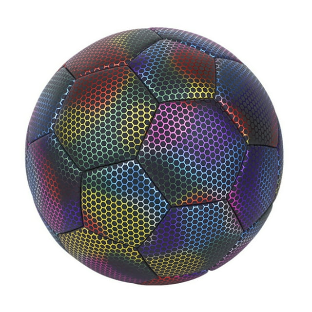 Ballon de Soccer Réfléchissant Résistant à l'Usure Antidérapant Phosphorescent Entraînement d'Équipe