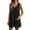 Black, variant on Ekouaer Women Rompers Summer Short Overalls Waffle Jumpsuit Casual One Piece Beach Outfits Vacation Clothes
