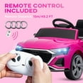 Qaba Audi Q8 etron Sportback Licensed 12V Kids Ride on Car, Pink