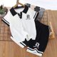 thumbnail image 1 of Conjunto de ropa de verano para bebés, niños y niñas, camisetas con cuello vuelto y pantalones cortos, chándales, pantalones de algodón para adolescentes, ropa de estar por casa qym unisex, 1 of 2