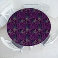 thumbnail image 3 of Ambesonne Octopus Fitted Round Tablecloth, Sea Wildlife, 40"- 44" Diameter, Dark Purple Pale Green, 3 of 5