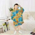 thumbnail image 6 of joogoo Wearable Blanket Hoodie for Giraffe Pattern Pattern Oversized Sherpa Hooded 3-14 YR M, 6 of 7
