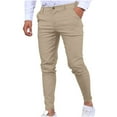thumbnail image 2 of Pantalones largos de verano para hombre, de pierna recta, para uso diario, finos, informales, de negocios, de viscosa., 2 of 5