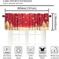 thumbnail image 2 of Christmas Valance Curtains, Xmas Red Gold Snowflakes Merry Christmas New Year Winter Holiday Party Window Curtain Valances for Kitchen Living Room Bedroom, 54x18 Inch, 2 of 6