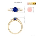 thumbnail image 5 of ANGARA Lab Grown 1.2 Ct Blue Sapphire & Diamond Engagement Ring for Women in 14K Yellow Gold (Size-6.5mm) | September Birthstone, Anniversary, Jewelry Gift for Women | Lab-Grown Blue Sapphire Ring, 5 of 8