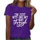 thumbnail image 2 of ICHUANYI Clearance Women Girls Plus Size Print Tees Short Sleeve Round Neck T Shirt Blouse Tops(Purple, XL) ICHUANYI WER2023081017830, 2 of 7