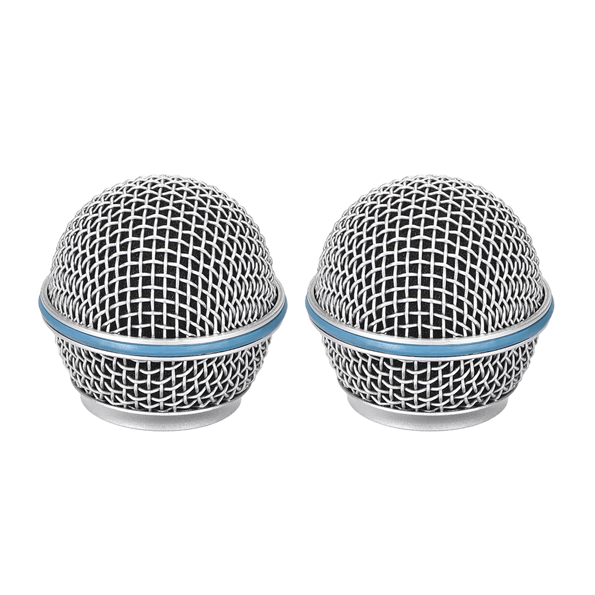 2pcs Microphone Ball Head Mesh Grill with Black Inside Foam Filter for