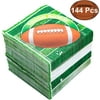 Football Paper Plates 144 Count Touchdown Football Game Day Themed Paper Napkins Football Party Supplies (6.5X6.5 Inches)