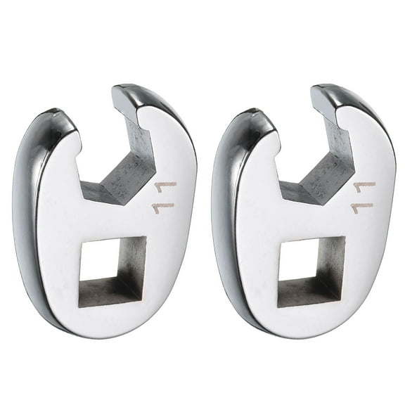 Uxcell 2 Pieces Drive Crowfoot Wrench 3/8" Drive 11mm Metric Flare Nut Crowfoot Wrench