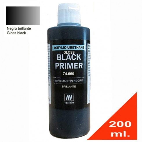 Vallejo Surface Primer - Gloss Black (6 3/4 oz.) New
