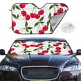 thumbnail image 2 of Fotbe Cherry Car Windshield Sunshade | Sun Visor Protector Front Window Shade, Keeps Out UV Rays, Keeps Your Vehicle Cool-Medium, 2 of 7