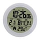 thumbnail image 3 of Reloj despertador digital para mesita de noche, reloj de pared redondo con pantalla de temperatura Blanco, 3 of 9