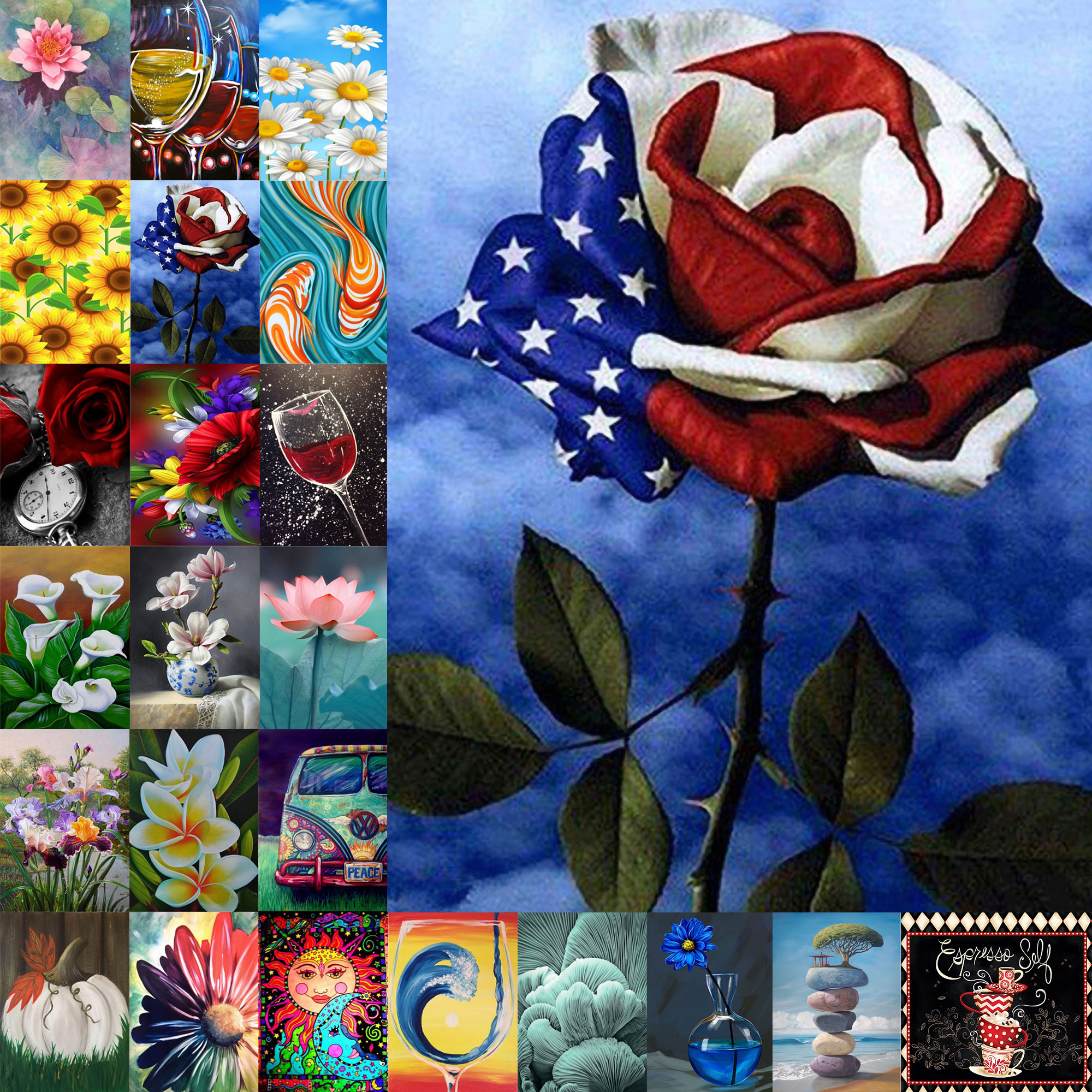 5D Full Drill Diamond Painting Embroidery Cross Stitch Kits Home Wall Decors Art