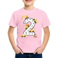 thumbnail image 4 of shoper Car Tees, Boys Shirts Size 8 Vehicle Print Crew Neck Short Sleeve Soft Summer Tops Back to School T-Shirts Toddler To Big Kid Pink 130, 4 of 5