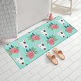 thumbnail image 2 of Bull Terrier Dog and Flower Florals Bathroom Rugs Mat,Non Slip Microfiber Bathroom Rug,Rubber Backing,Soft Bathroom Mats for Bathroom Floor,Tub and Shower,60x24in(150x60cm), 2 of 5