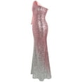 thumbnail image 4 of Angel-fashions Robe de bal asymétrique à paillettes progressives pour femme, 4 of 7