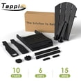 thumbnail image 5 of Tappio Folding HDPE Adirondack Chair Set of 2, Patio Seat All Weather Outdoor Patio Chair with Cup Holder and Multifunctional Holder for Lawn Yard Fire Pit, Black, 5 of 7