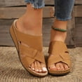 thumbnail image 6 of Sandals for Women 2026 Fashion Casual Solid One-Foot Breathable Summer New Wedge Heel Sandals, 6 of 8