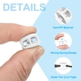 thumbnail image 3 of Uxcell Plastic Cord Locks, Double Hole Spring Cord Toggle Stopper Slider Stops Fastener End White, 3 of 6