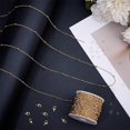 thumbnail image 4 of DIY Brass Curb Chain Bracelet Necklace Making Kit Real 18K Gold Plated 2.5x1.1x0.3mm about 9.3~10m, 4 of 9
