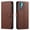 Brown, variant on TCL 20 PRO 5G Case,  Included [Tempered Glass Screen Protector], Starshop Premium Leather Wallet Pocket Credit Card Slots-Brown