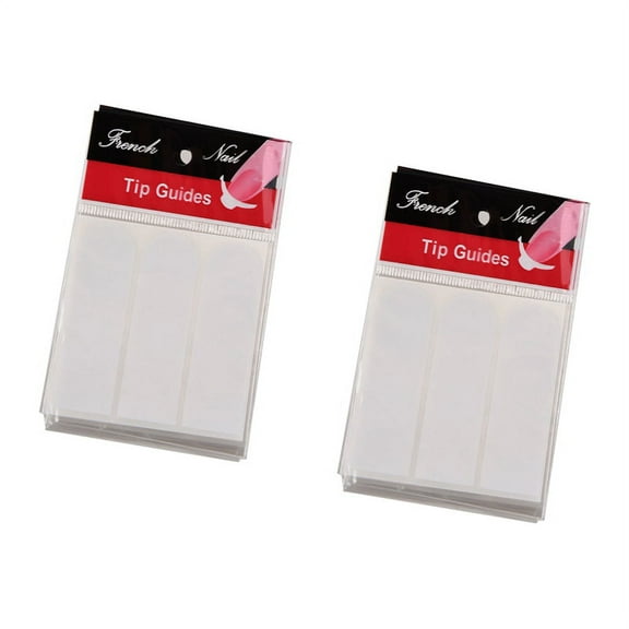 12 Pack of 96 Nail Art French Manicure Tip Guides Stickers