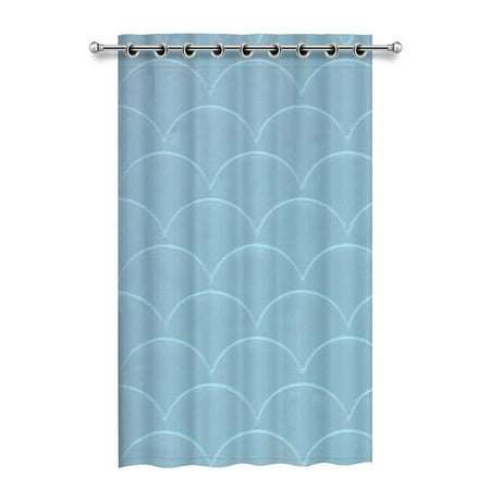 Mkhert Light Blue Fish Scale Blackout Window Curtain Ds Bedroom Mkhert Light Blue Fish Scale Blackout Window Curtain Ds Bedroom Living Room Kitchen Curtains 52x84 Inch Com