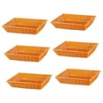 thumbnail image 4 of 6 cestas de pan de imitación de ratán, cestas tejidas, bandeja de frutas, cestas de comida rectangulares rústicas para exhibición de alimentos para 30x20x7cm, 4 of 8