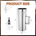 thumbnail image 2 of Uxcell Stainless Steel Guiro Shaker Instrument 5" x 12" Latin Percussion Instrument with Scraper Musical Training Tool Metal Guiro for Band Sand Hammer Performance, 2 of 6