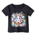 thumbnail image 4 of XDZJLR T-Shirts Filles Enfants Graphiques de Pâques Coupe Ample Décontractée Manches Courtes Col Rond pour Garçons 2-3 Ans, 4 of 4