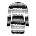 thumbnail image 3 of Perfectbot Women's Striped Knit Sweater Dress - Eyelet Crewneck Long Sleeve Bodycon Casual Mini Dress, 3 of 4