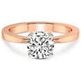 thumbnail image 3 of 5 Carat IGI Certified Round Shape Lab Grown Diamond Engagement Ring | 14K Rose Gold |Jannel Tapering Diamond Ring | FG-VS1-VS2 Quality Friendly Diamonds, 3 of 4