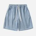 thumbnail image 2 of cfhntfmh Men's Casual Shorts Lightweight Elastic Waist Drawstring Summer Beach Shorts Lounge Workout Gym Shorts, 2 of 4