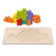 thumbnail image 3 of Rompecabezas de madera para niños, rompecabezas de dinosaurios, preescolar, aprendizaje de la motricidad fina, 3D Estegosaurio, 3 of 9