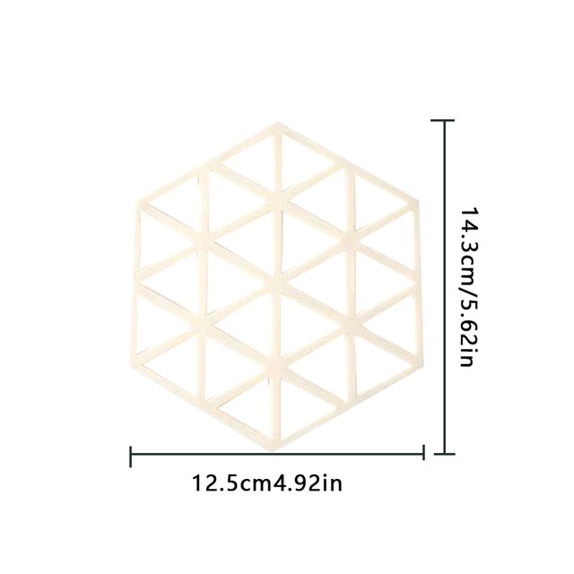 Anti Scalding Plastic Dinner Mat Tea Cup Pot Pad Heat Resistant Geometric Hollow Coaster Triangular