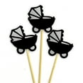 thumbnail image 2 of Darling Souvenir, Baby Pram Baby Shower Cupcake Toppers, Dessert Decorations - Pack Of 20, 2 of 3